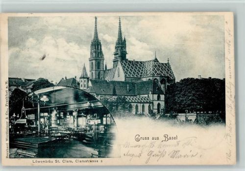 Basel Bâle Münster Löwenbräu St. Clara, Clarastrasse 2 Löwenbräukeller 1903