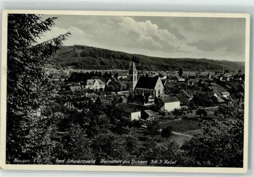 Hausen Kirche Heimatort des Dichters Joh. P. Hebel bad. Schwarzwald