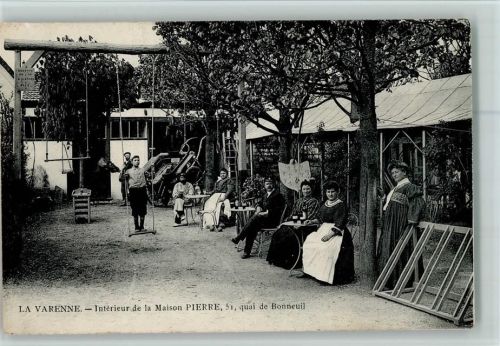 La Varenne Interieur de la Maison Pierre, 51 quai de Bonneuil - Familien, gute Erhaltung AK