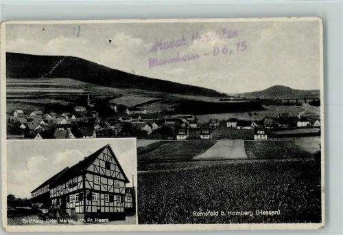 Remsfeld 1939 Gasthaus Otto Martin AK
