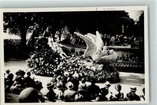Montreux Fete des Narcisses - Festwagen, Blumentag 1936 Foto AK