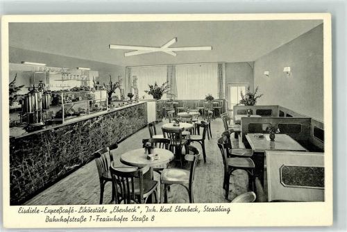 Straubing Eisdiele Ebenbeck Gastraum Theke