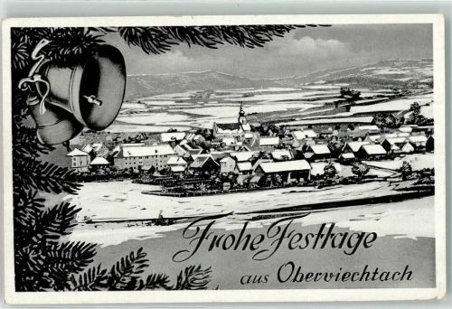 92526 W8474 Oberviechtach - Glocken Tannenzweig Winter Weihnachtskarte