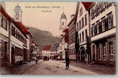 75305 W7540 Neuenbürg , Württ 1914 - Hauptstraße AK