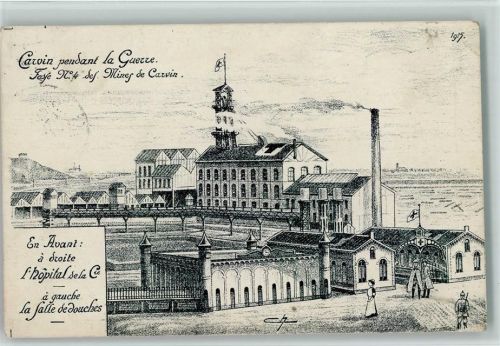 62220 Carvin - 1915 Hopital A gauche la falle de douches