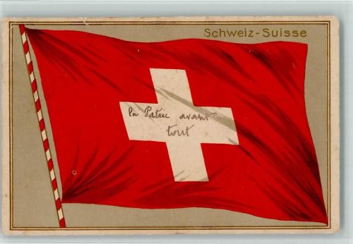 1909 Verlag 14947 Guggenheim Nr. 2 Prägedruck - Schweizer Fahne AK
