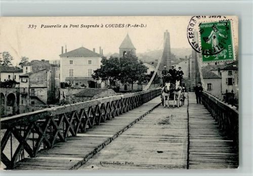 Coudes 1908 Passarelle du Pont Suspendu AK