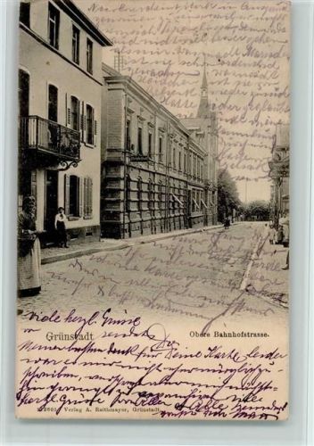 Grünstadt 1908 Obere Bahnhofstraße, AK