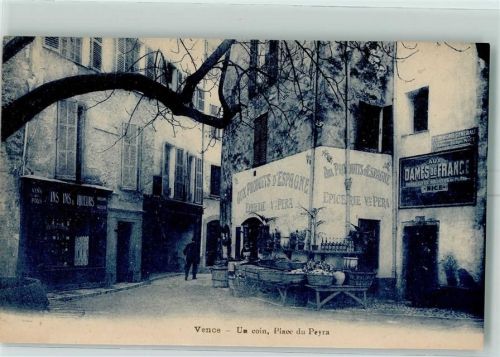 Vence 1914 Un coin, Place du Peyra , Produkte Espagne Epicerie Pera
