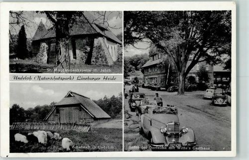 Undeloh St. Magdalenenkapelle Schafstall Unter der Dorfeiche mit Wittes Gasthaus