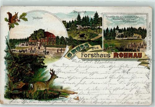 Rohnau 1895 Forsthaus Burgverlies Ruinenrest von dem mittelalterlichen Raubschloss Ronaw