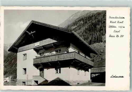 Sölden Fremdenheim Karl Riml Haus Nr. 291