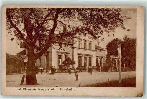 47533 W4190 Kleve , Niederrhein Gebrauchsspuren Bahnhof Emailleschild