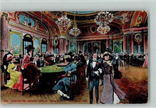 1908 Casino Monte Carlo - Spieltische AK