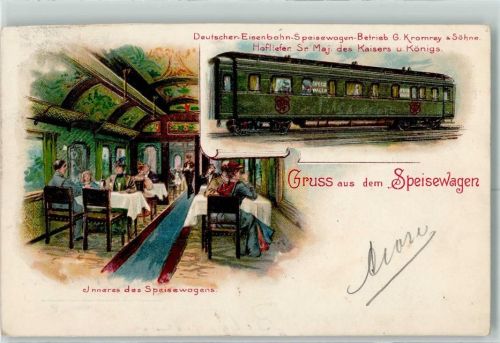1906 Speisewagen Betrieb Kromrey & Söhne AK