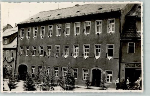 Roßwein Wohnhaus Fahnen Ort handschriftlich