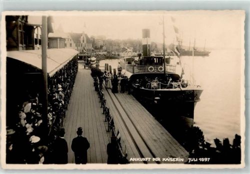 Flensburg 1897 Ankunft der Kaiserin Dampfer