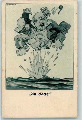 sign. A. Johnson Kladderadatsch Nr. 1 Militär Humor WK I Gebrauchsspuren