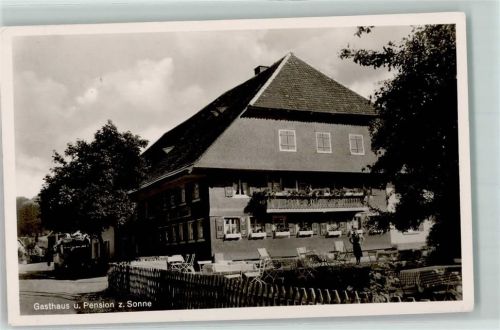 Altsimonswald Gasthaus Pension Zur Sonne Bes. Wilh. Schonhardt Terrasse Tracht Bus