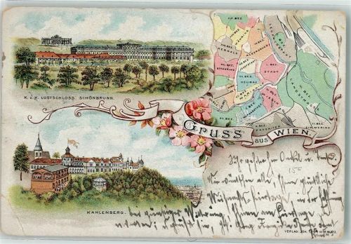 Wien 1899 K. u. K. Lustschloss Schönbrunn Kahlenberg