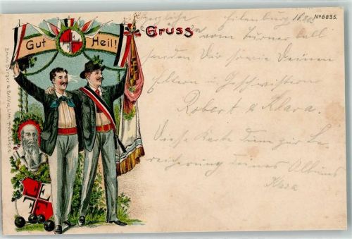 Gut Heil Verlag Bruno Bürger u. Ottillie Nr. 6835 AK Turnvater Jahn 1903 Lithographie
