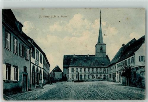 Sommerach Platz Brunnen Kirche