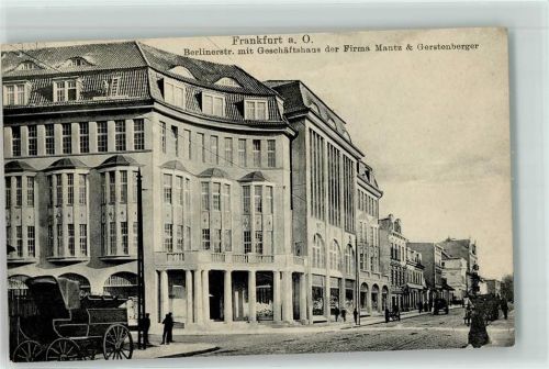 15230 O1200 Frankfurt , Oder - Geschäftshaus Firma Mantz & Gerstenberger Berlinerstraße