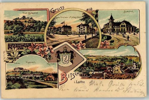 Bitche 1906 Fort Sebastian Kaserne Freiherr v. Falkenstein Bahnhof Festung Kaserne I. Reithalle