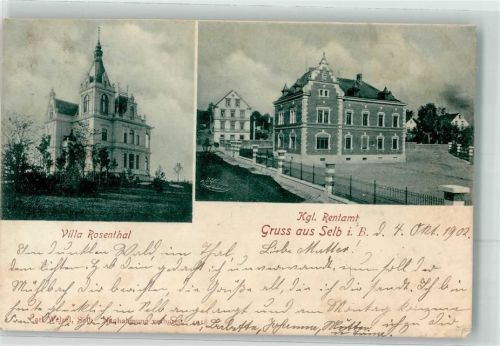 95100 W8672 Selb 1902 Gebrauchsspuren Villa Rosenthal Kgl. Rentamt