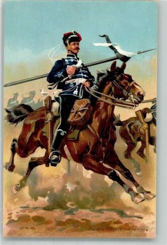 Uniform Husar Kunstanstalt Heros Berlin Dt. Amee Künstler Karte