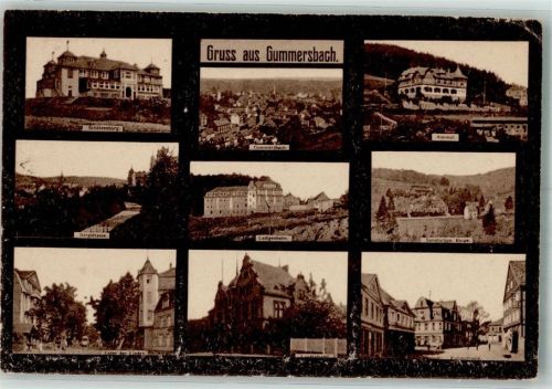 51643 W5270 Gummersbach 1919 Gebrauchsspuren Bergstrasse Schützenburg Sanatorium Rospe Ledigenheim Landratsamt