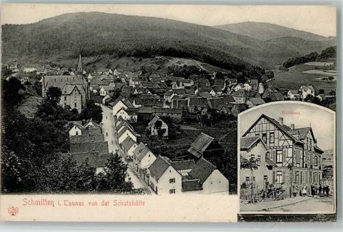 61389 W6384 Schmitten , Taunus 1905 - Teilansicht, Kurhaus AK