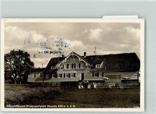 Neusatz Landpost Neusatz Gasthaus-Pension zum Löwen Garten Liegestühle
