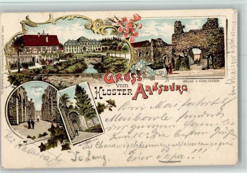 Arnsburg 1897 Gruss aus - Kloster , Restaurant AK