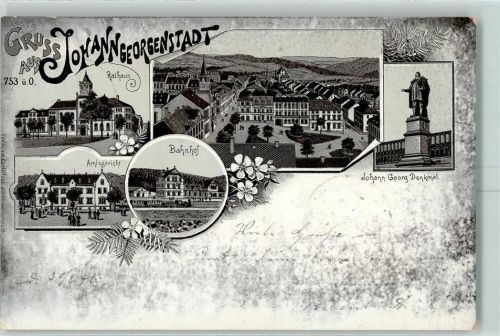 Johanngeorgenstadt 1896 Rathaus Johann Georg-Denkmal Amtsgericht Bahnhof