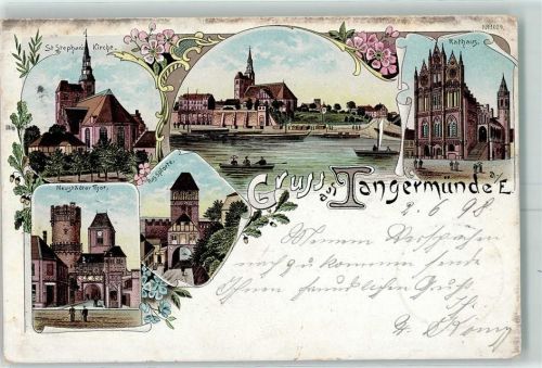 Tangermünde 1898 Gruss aus Rathaus AK