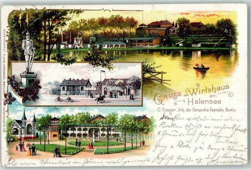 Halensee 1901 Gasthaus C. Saeger