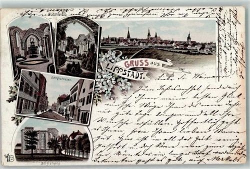 Lippstadt 1896 Stiftsruine Langestraße