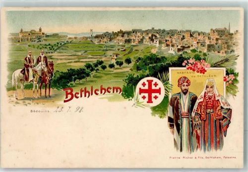 Bethlehem 1898 Gebrauchsspuren Tracht Beduinen