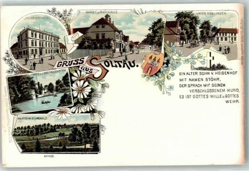 Soltau Markt Rathaus Hotel Meyer Unter den Linden Gedicht