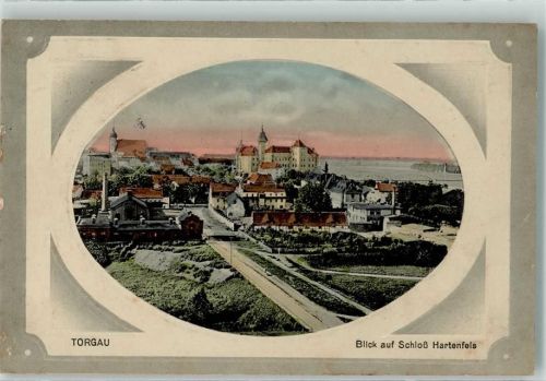 04860 O7290 Torgau 1910 Prägedruck Blick auf Schloss Hartenfels