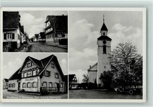 Altenheim 1940-50 Gasthaus z. Hirschen, Strassenpartie,