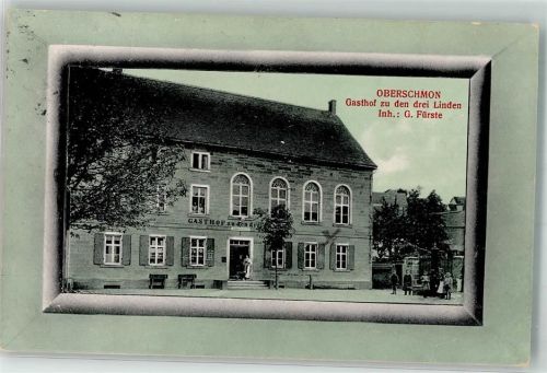 Oberschmon 1916 Gasthaus zu den drei Linden Brunnen