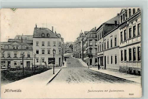 Mittweida 1904 Zschirnerplatz AK