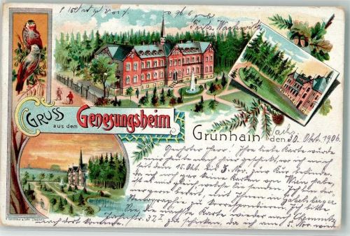 Grünhain 1906 Genesungsheim Singvögel