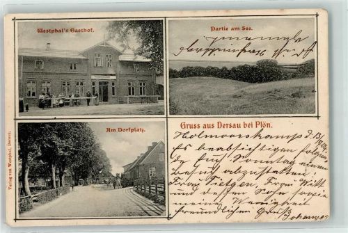 Dersau 1904 Westphal`s Gasthaus am Dorfplatz