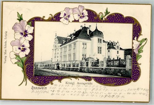 Roßwein 1904 Passepartout Kgl. Amtsgericht