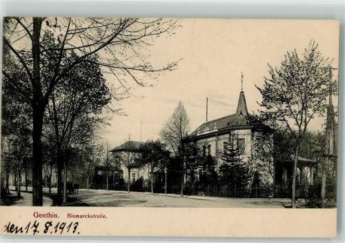39307 O3280 Genthin 1913 - Bismarckstraße Bahnpost Berlin