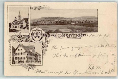 Renningen Gasthaus Zum Hirsch Kirche