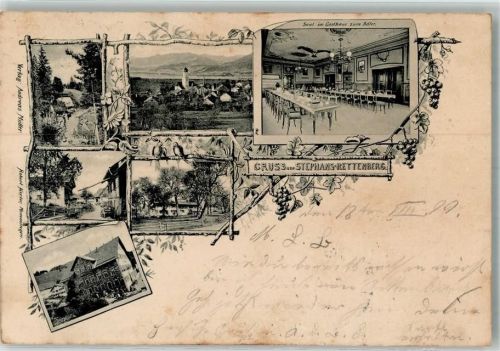 Rettenberg 1899 Gasthaus zum Adler Gasthaus-Saal